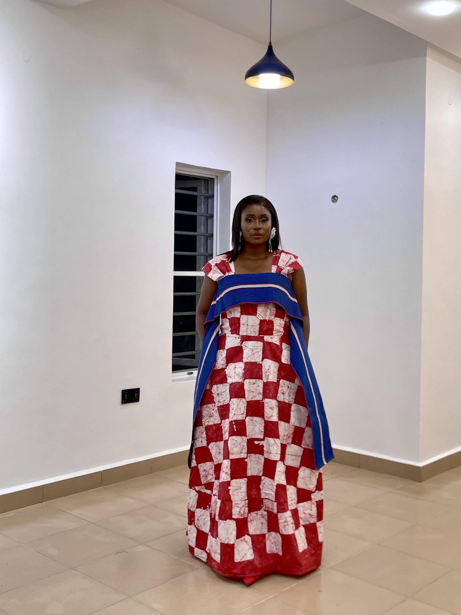 red denim gown red denim gown